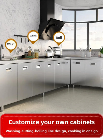 Custom Kitchen Stove, Storage Cabinet