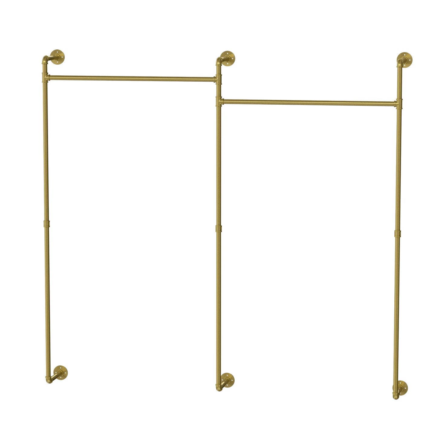 Industrial Pipe Clothing Rack Wall Mounted