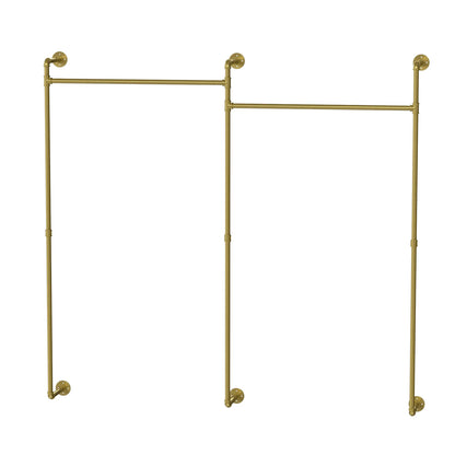 Industrial Pipe Clothing Rack Wall Mounted