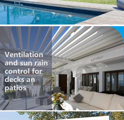 Aluminum pergola, rainproof
