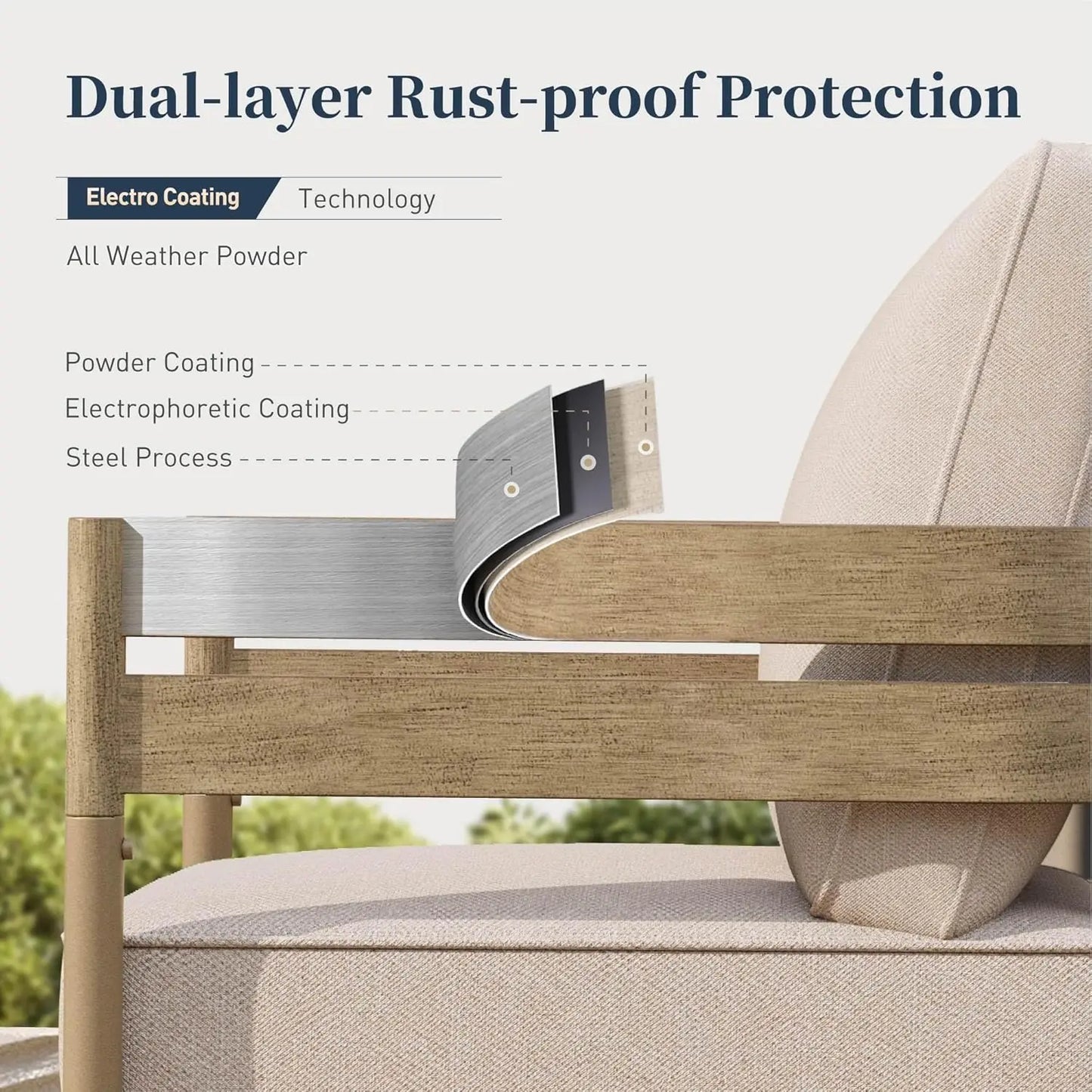 Metal Frame Patio Furniture Set