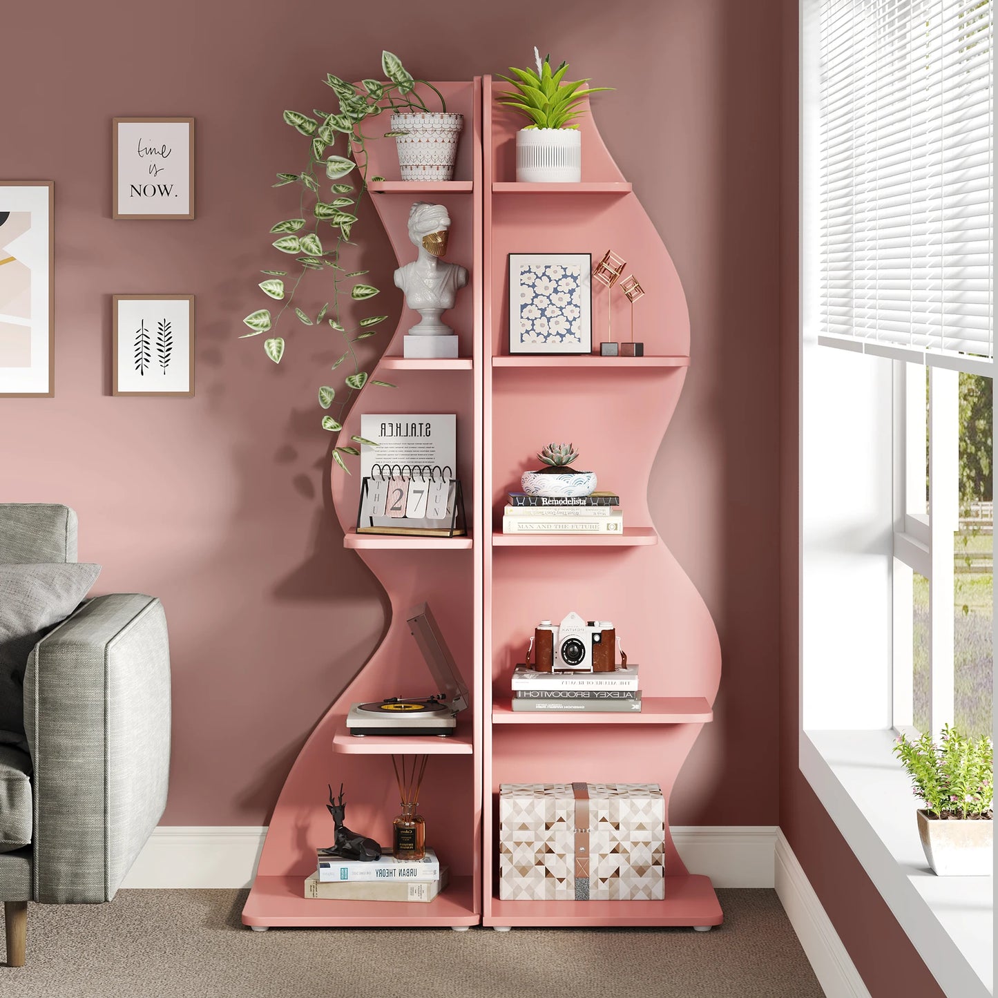 Tribesigns Corner Shelf, Modern 5-Tier