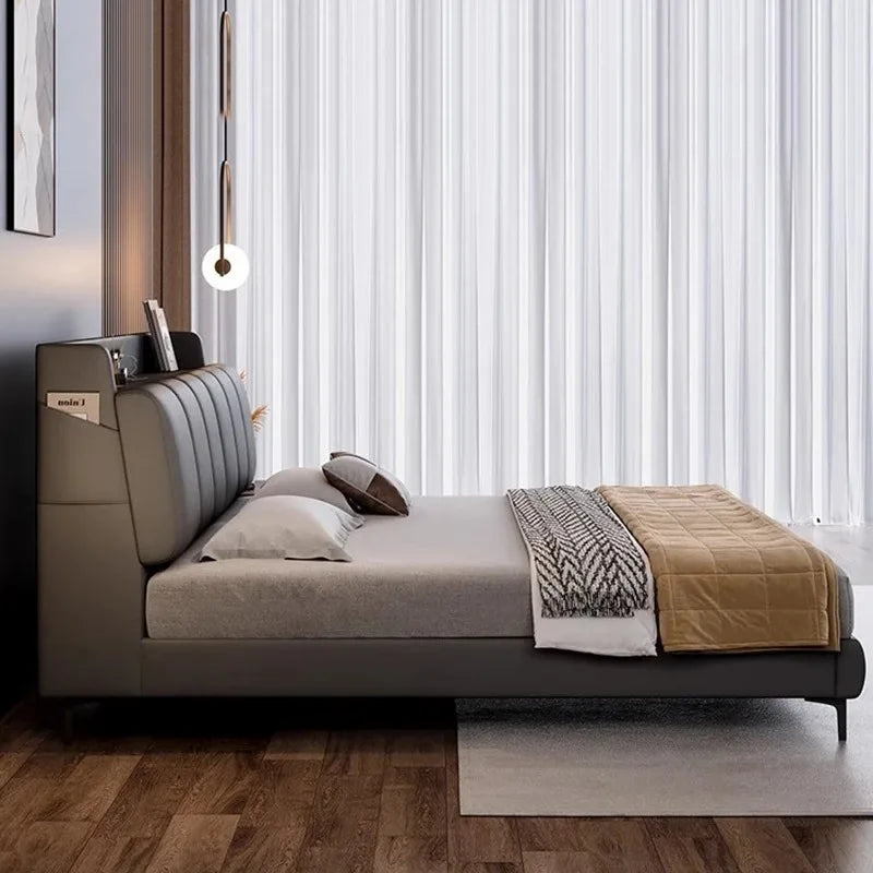 Italian Gray Luxury Bed Frames Comforter