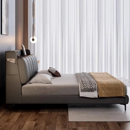 Italian Gray Luxury Bed Frames Comforter