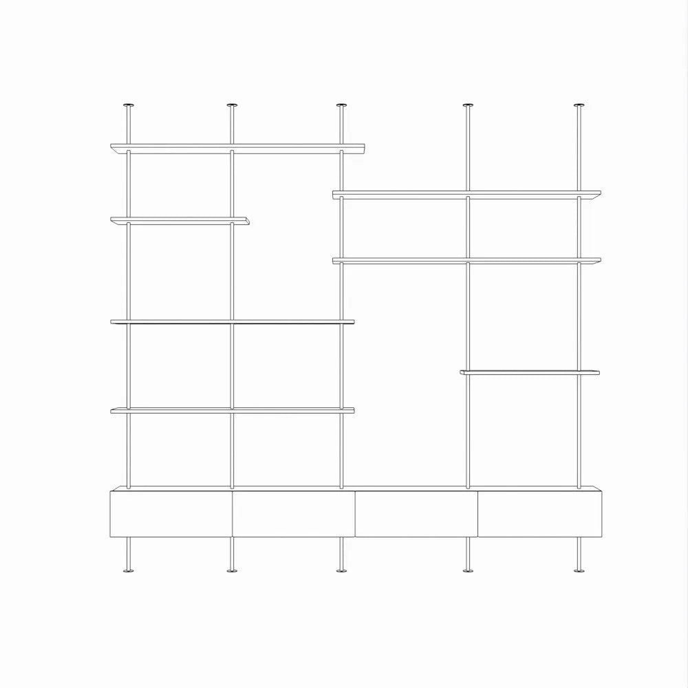 Italian Minimalist Bookshelf Modern