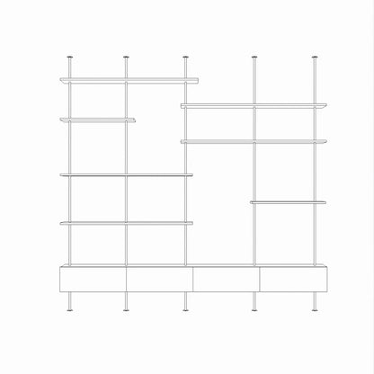 Italian Minimalist Bookshelf Modern